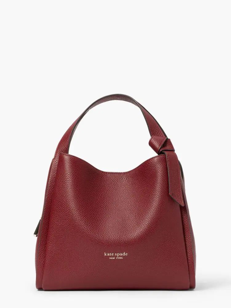 Kate Spade Knott Pebbled Leather & Suede Medium Crossbody Tote | Mall ...