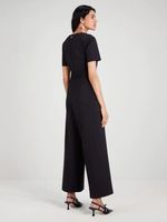 Kate spade ponte discount split neck jumpsuit