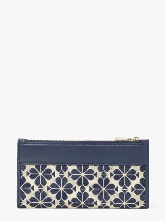 Sylvia perforated small store slim bifold wallet