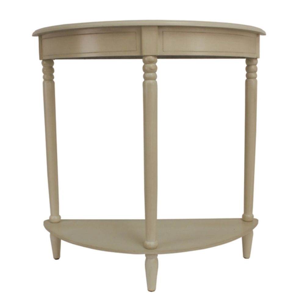 Kirkland's Antique White Half Moon Console Table Alexandria Mall