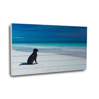 Kirkland's Dog on Beach Slatted Wood Art Print | Hamilton Place