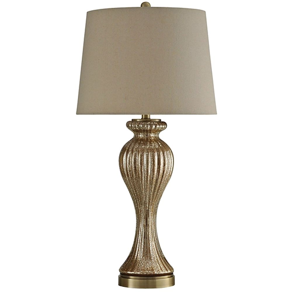 Kirkland's Glimmer Bronze Glass Table Lamp Alexandria Mall
