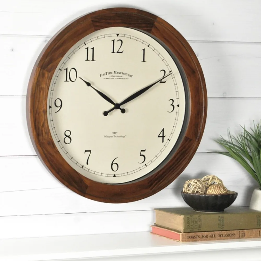 Kirkland's Walnut Garrison Wooden Wall Clock Hamilton Place
