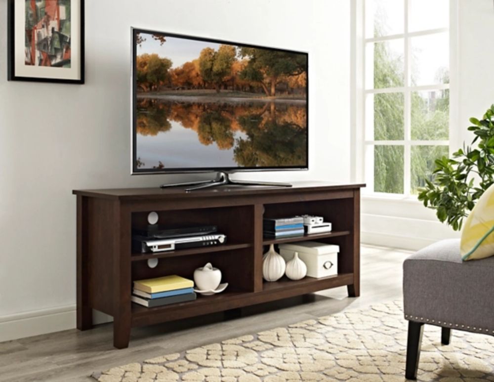 Kirklands Brown Wood TV Stand, 58 in. Hamilton Place