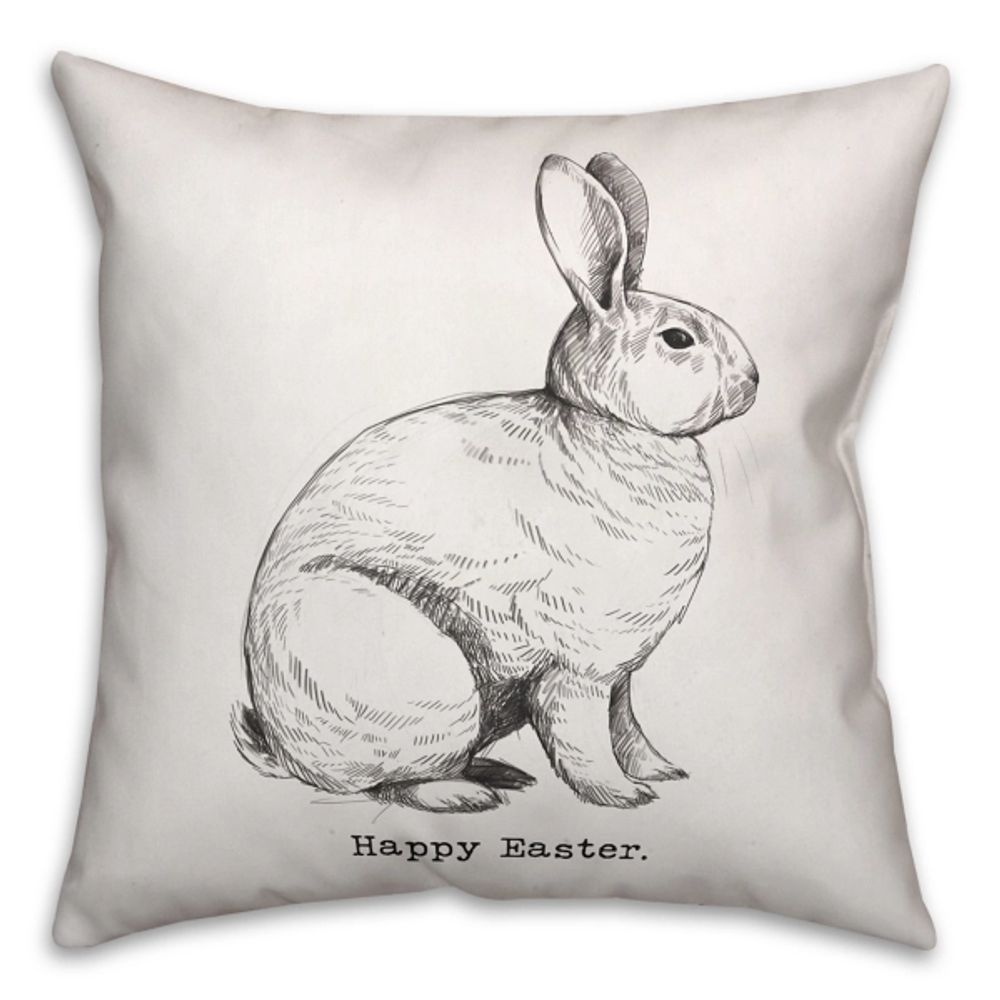 Kirkland's Grayscale Happy Easter Pillow Hamilton Place
