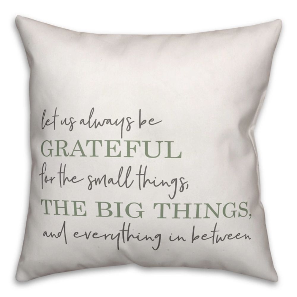 Kirklands Sage Green Grateful Pillow Hamilton Place