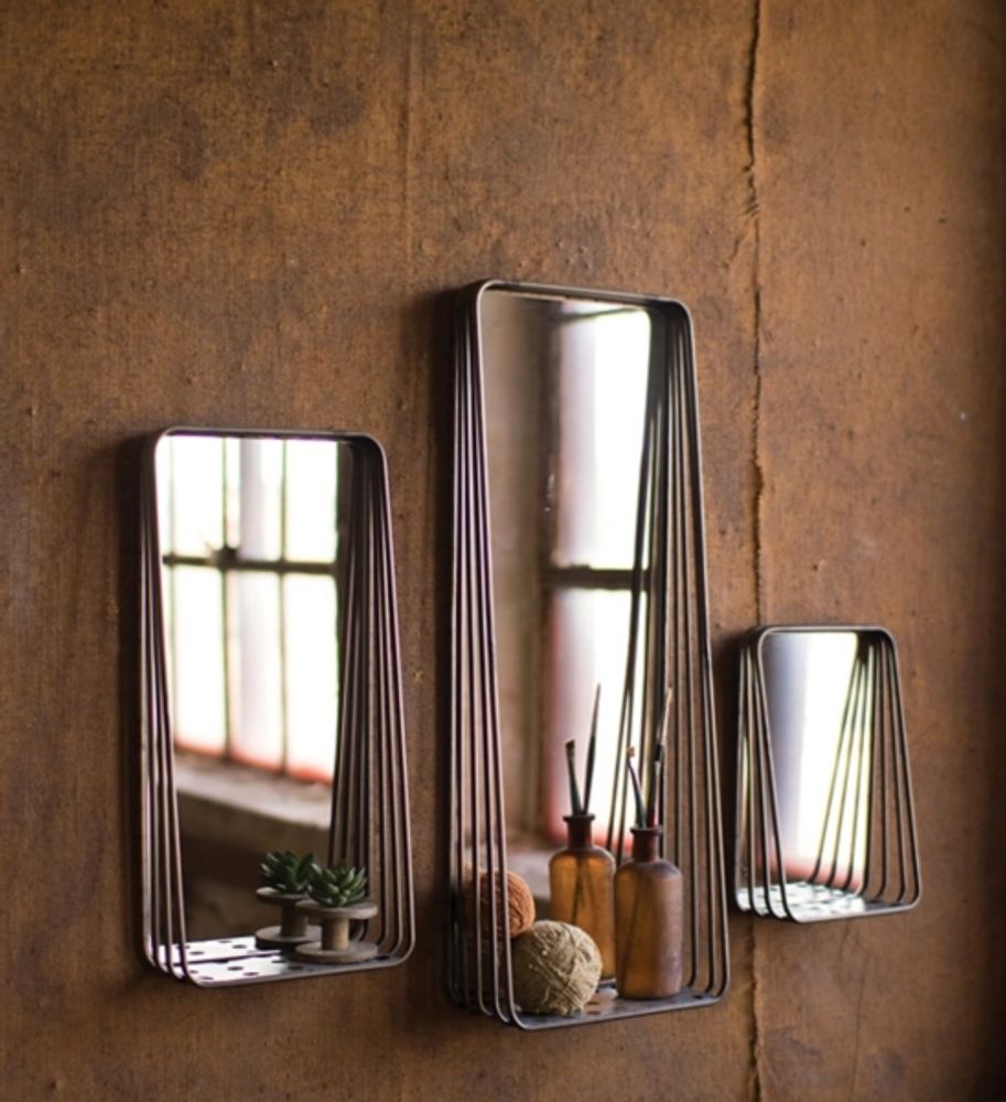 Kirkland's Metal Frame with Shelves Wall Mirrors, Set of 3 Hamilton Place