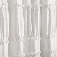 Kirklands White Norah Ruffle Curtain Panel Set, 84 in. | Hamilton Place