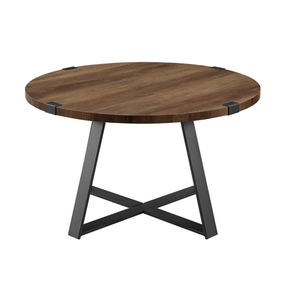 Kirklands Oak Urban Rustic Round Coffee Table | Hamilton Place