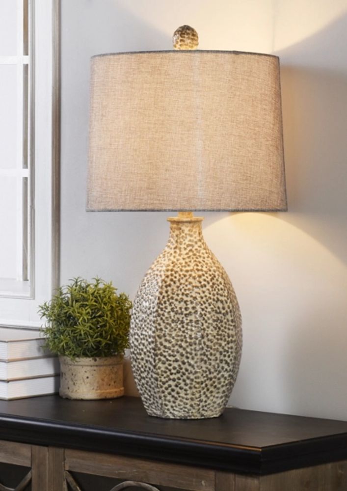 Textured table sale lamp