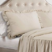 Kirklands Tan Ruffle Skirt 3-pc. King Comforter Set | Hamilton Place