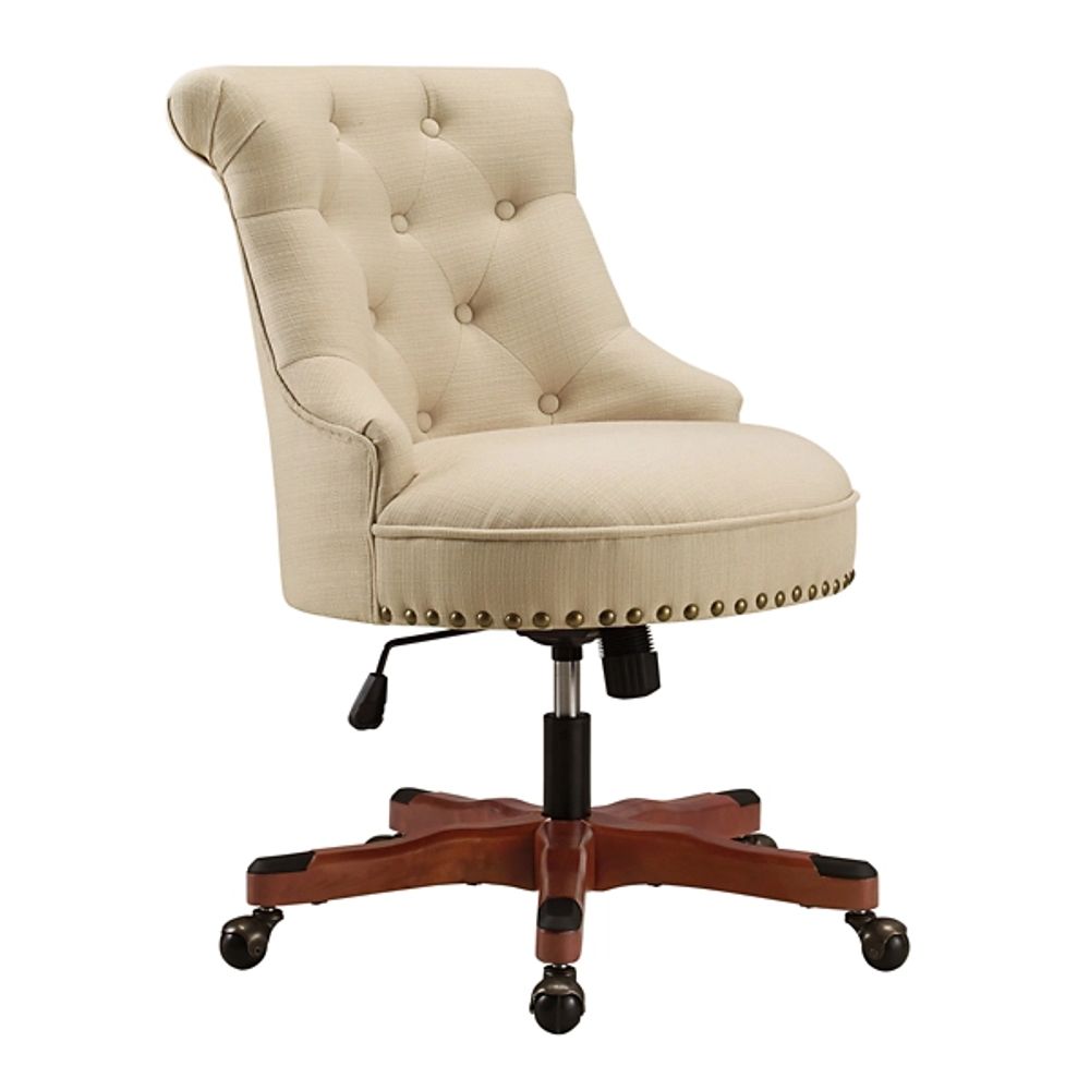 Kirklands Beige Miller Tufted Office Chair Hamilton Place