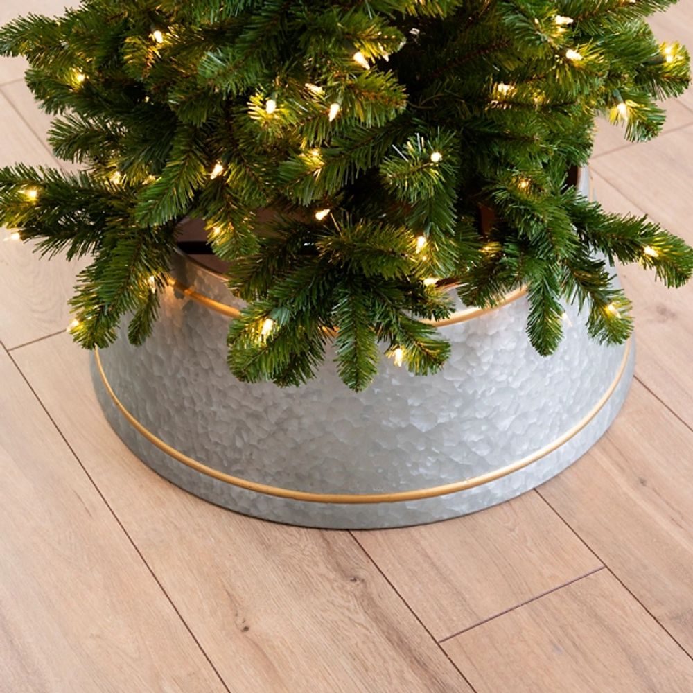 Kirkland's Gold and Galvanized Metal Tree Collar | Alexandria Mall