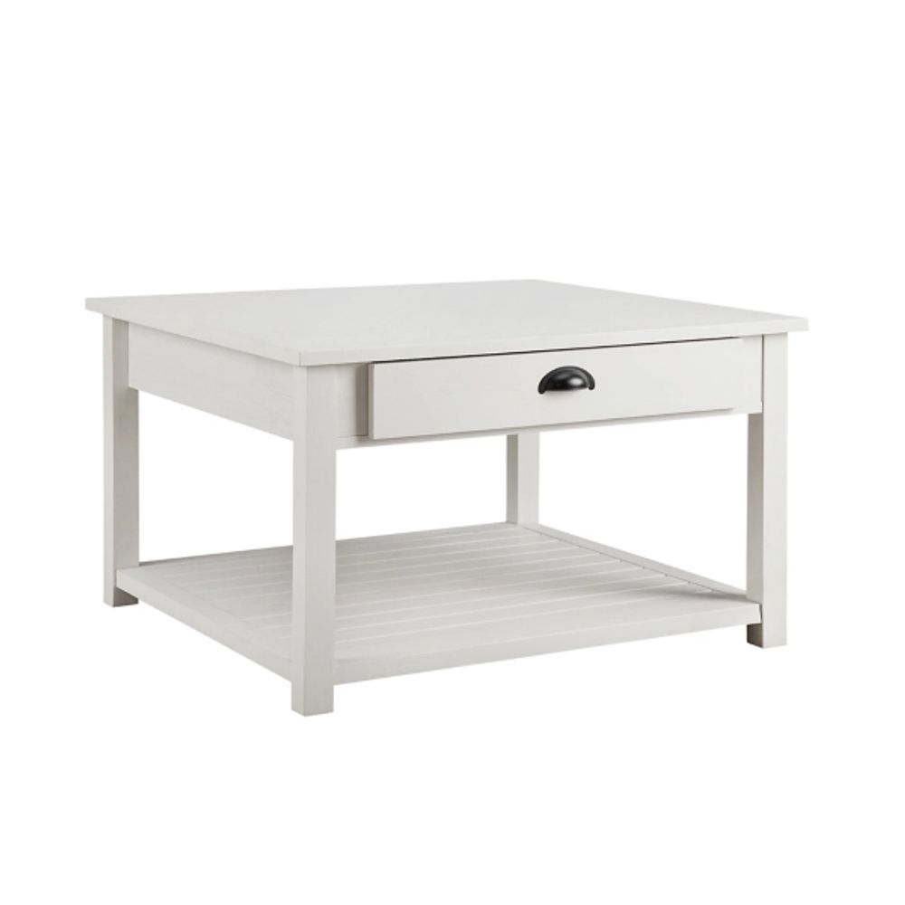 Kirkland's Brushed White Square Coffee Table Alexandria Mall