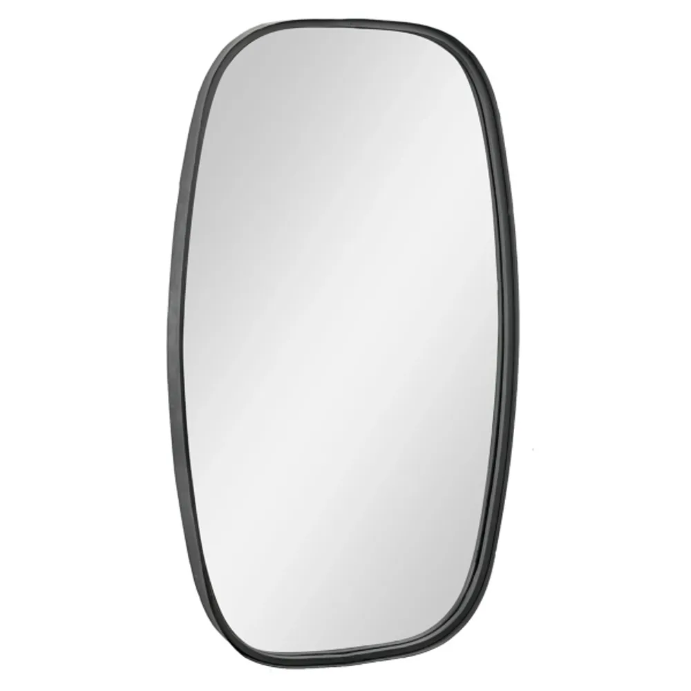 Kirkland's Black Metal Rectangular Wall Mirror, 18x31.5 in. Hamilton
