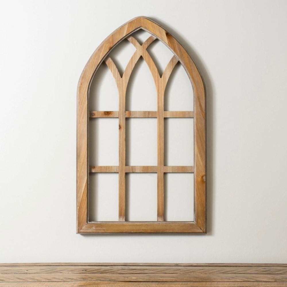 Kirkland’s Antique Arch Window Frame Wood Wall Plaque | Alexandria Mall