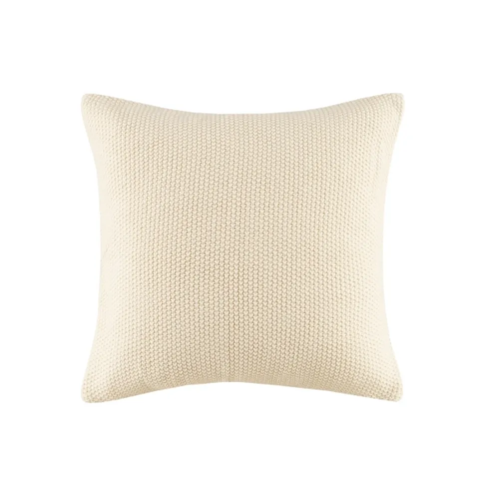 Kirklands White Chunky Knit Square Pillow Cover Hamilton Place