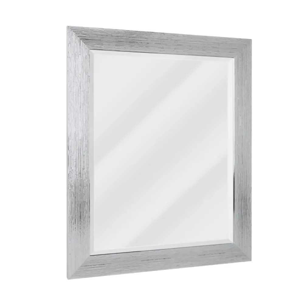 Kirkland's Silver Textured Chrome Framed Wall Mirror Hamilton Place