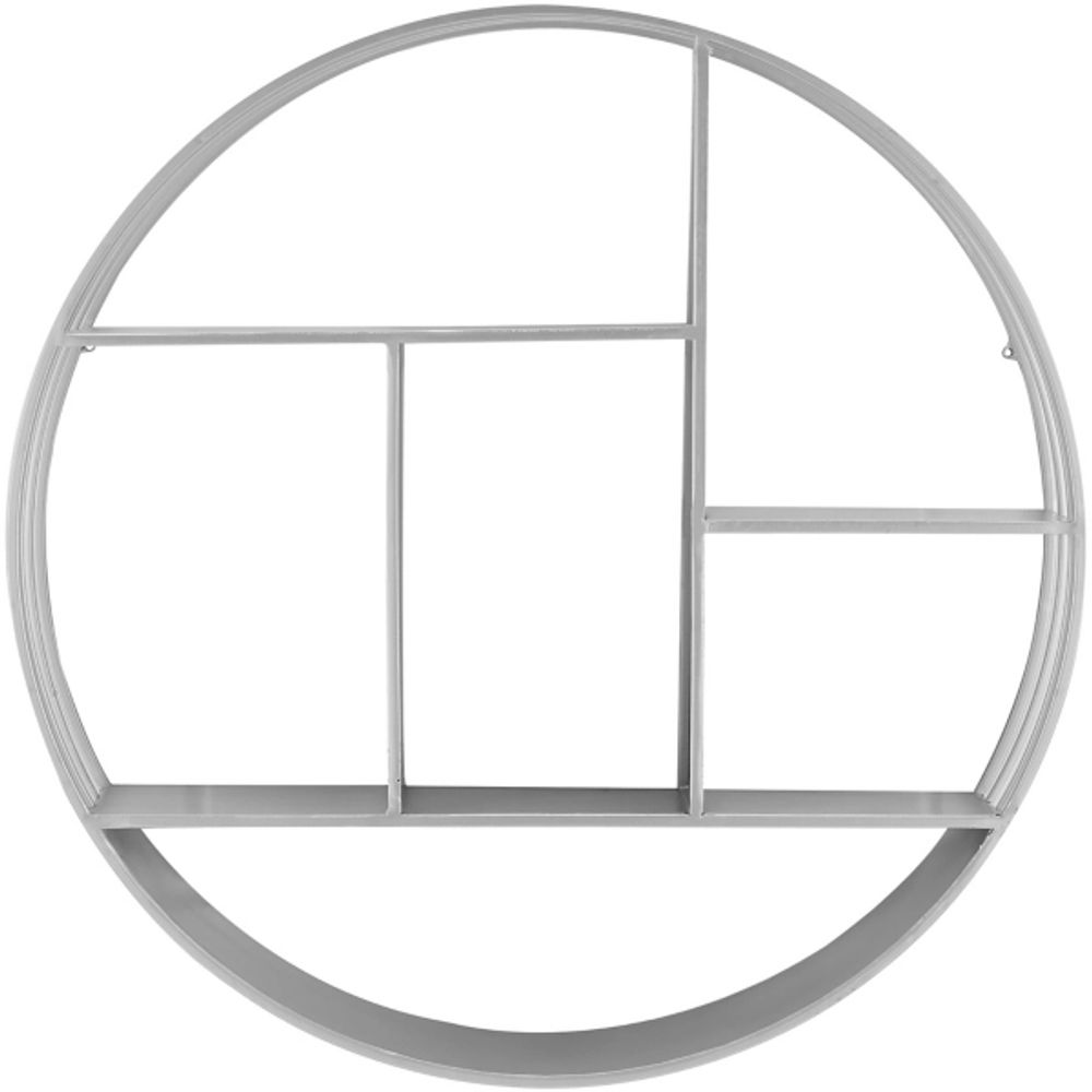 Kirklands Circular Silver Open Sides Floating Shelf Hamilton Place