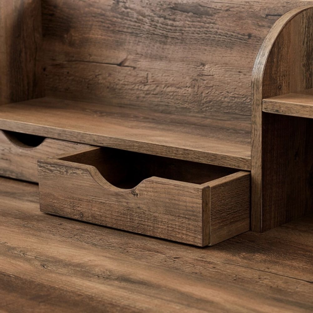 Kirkland's Rustic Oak Desk with Hutch Alexandria Mall