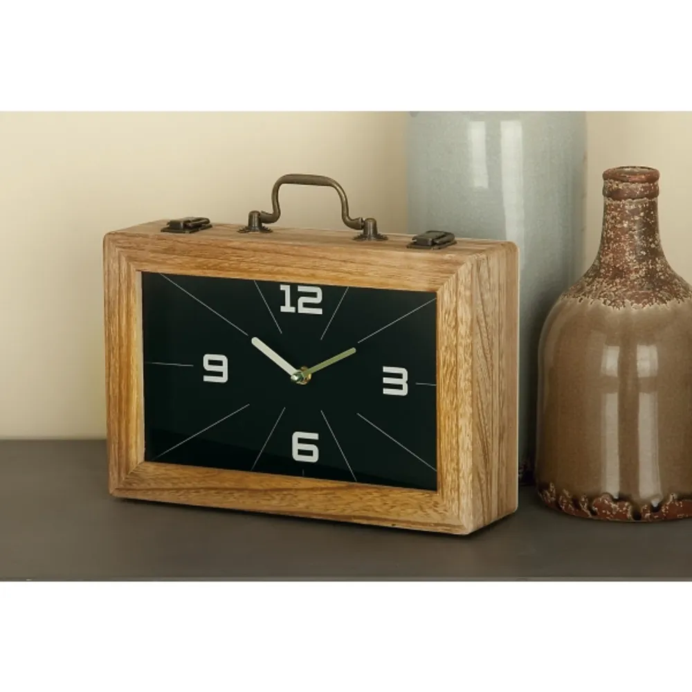 Kirkland's Wooden Novelty Briefcase Clock Hamilton Place