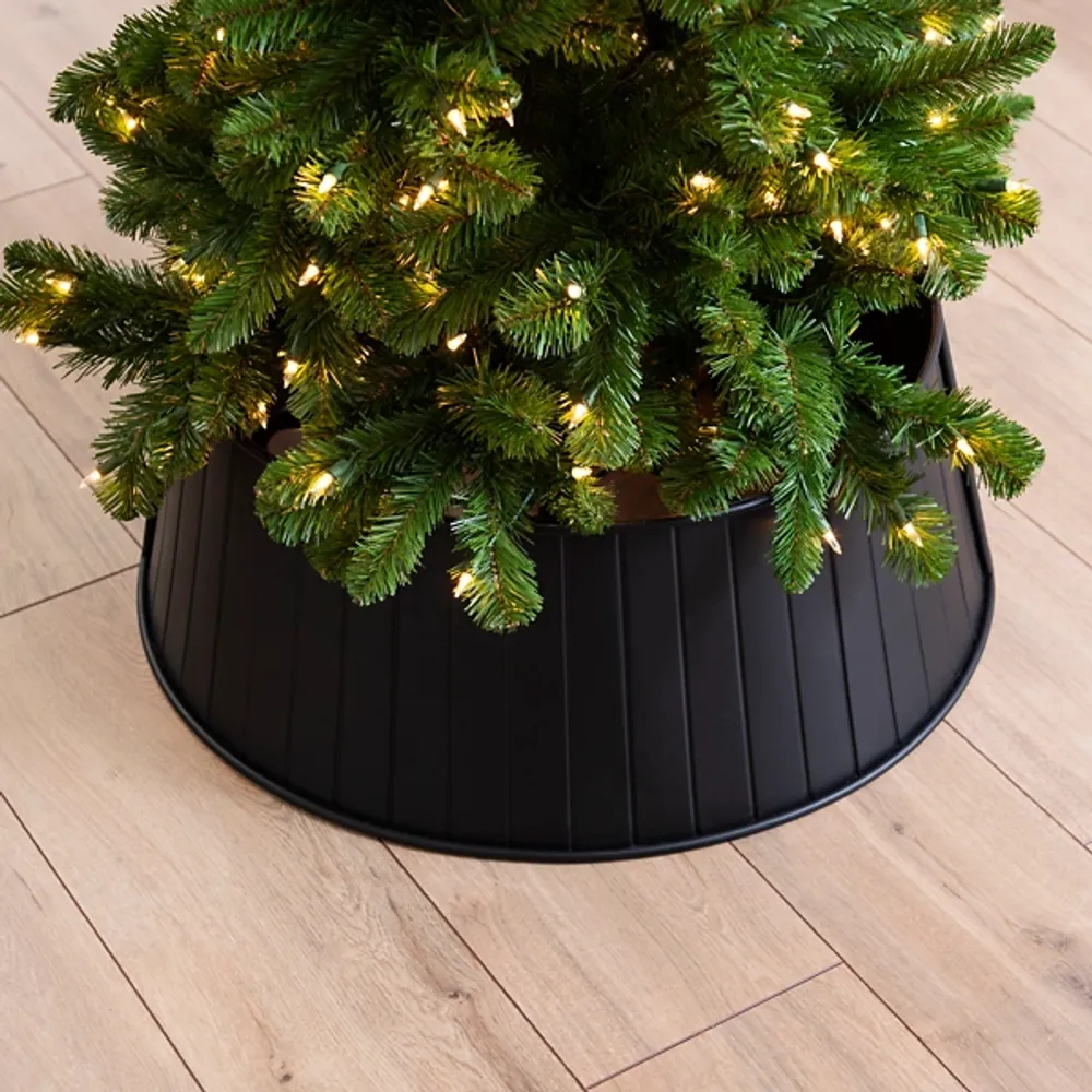 Kirkland's Black Galvanized Metal Christmas Tree Collar Hamilton Place