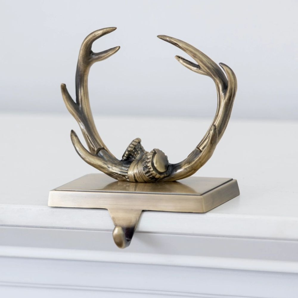 Kirkland's Gold Antlers Christmas Stocking Holder Alexandria Mall
