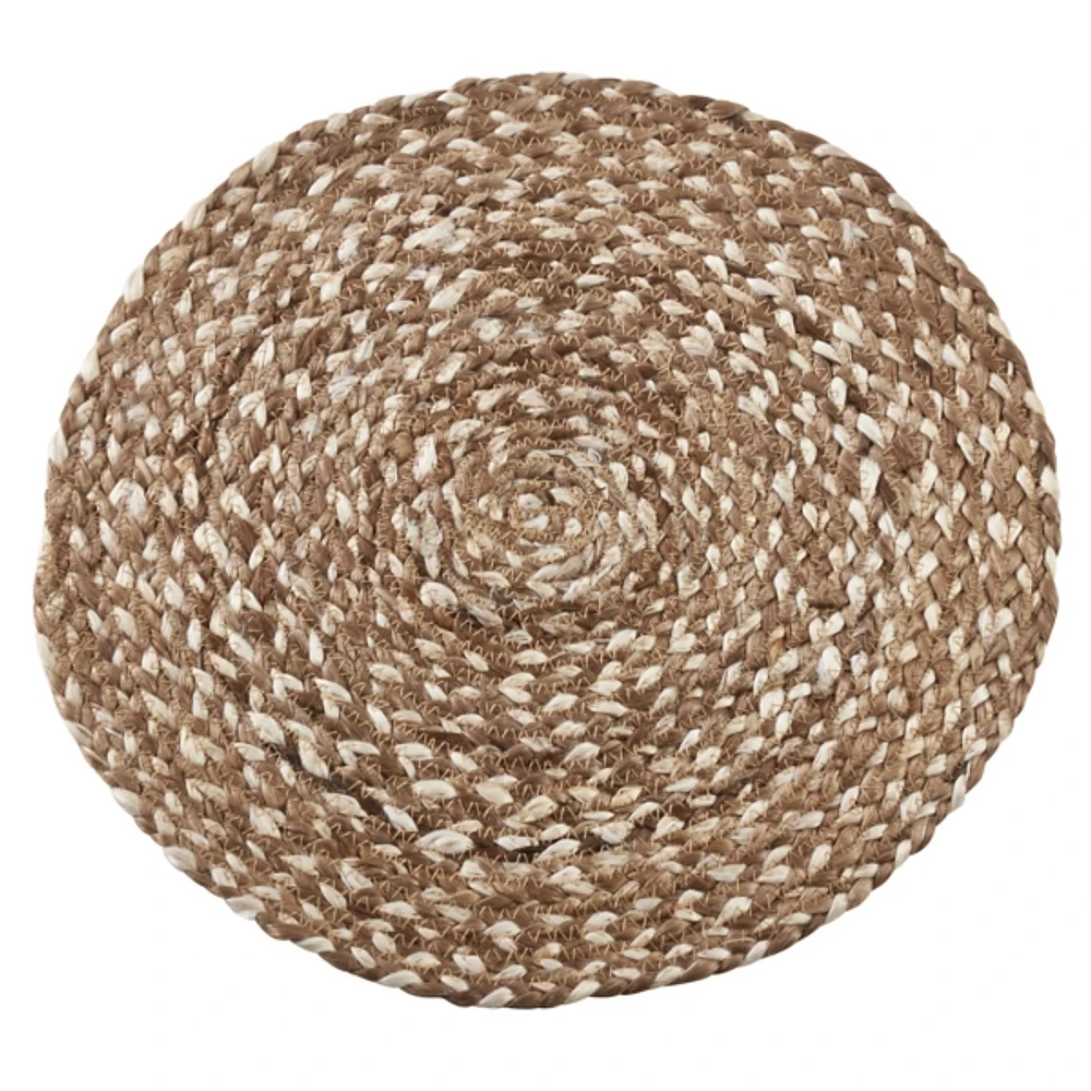 Kirklands Round Brown Woven Jute Placemats, Set of 4 Hamilton Place