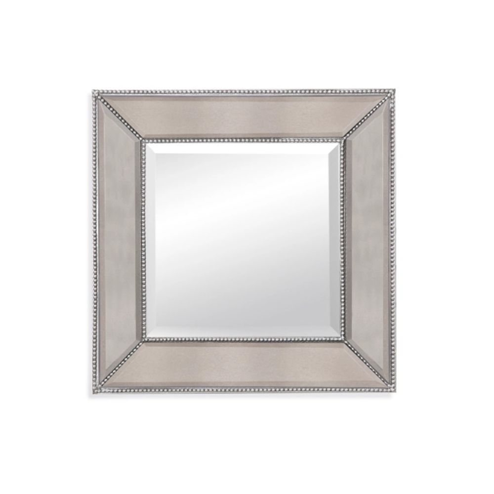 Kirkland's Silver Leaf Beaded Square Frame Mirror Alexandria Mall
