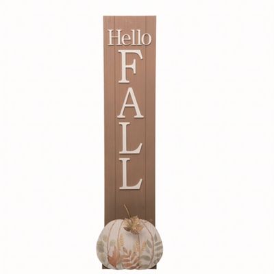 Kirkland's White Hello Pumpkin Porch Board | Hamilton Place