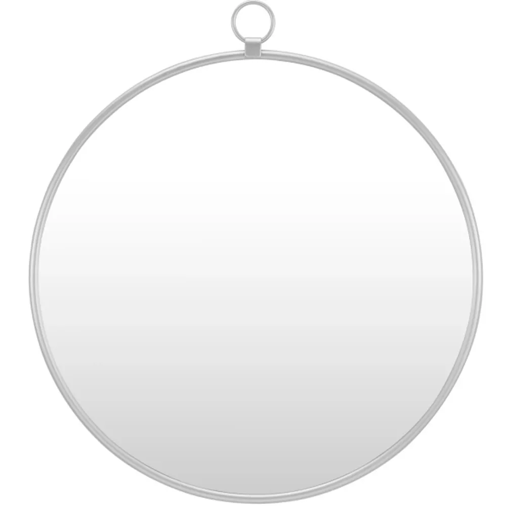 Kirkland's Silver Metal Frame Round Wall Mirror | Hamilton Place