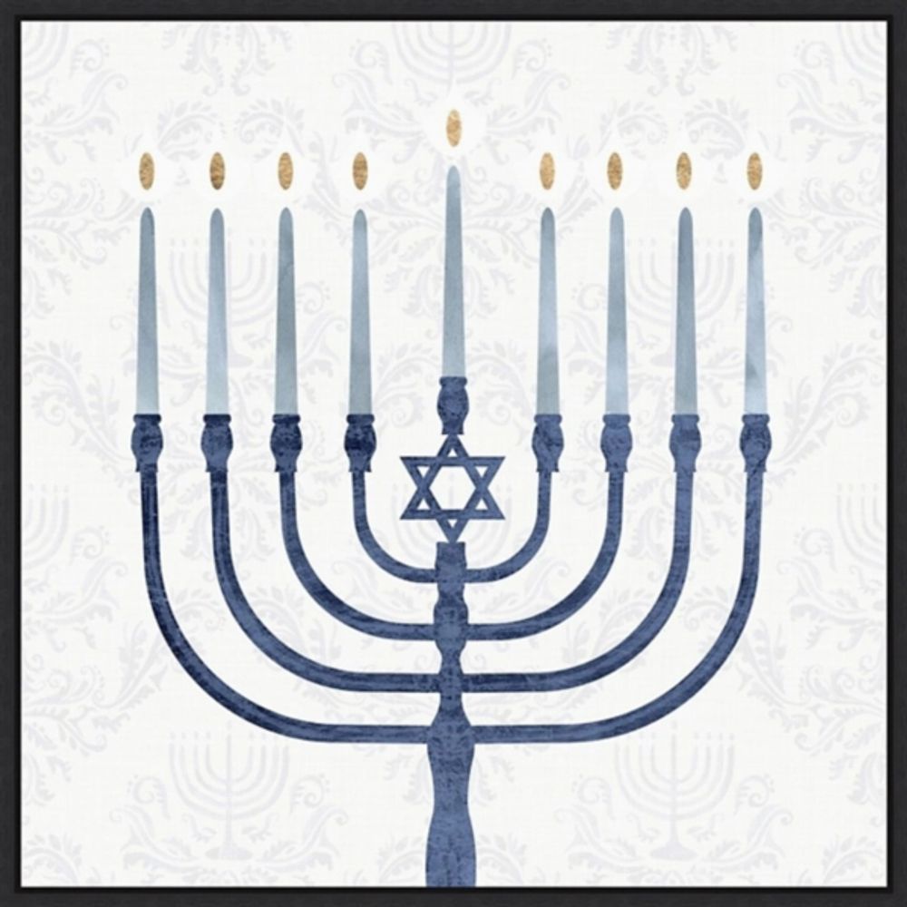 Kirkland's Blue Menorah Hanukkah Wall Art 