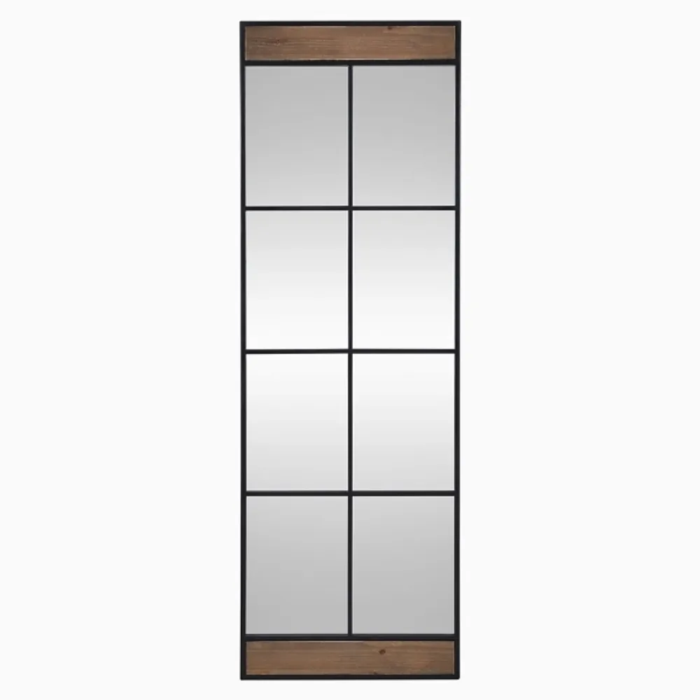 Kirkland's Black Metal Window Grid Standing Mirror Hamilton Place