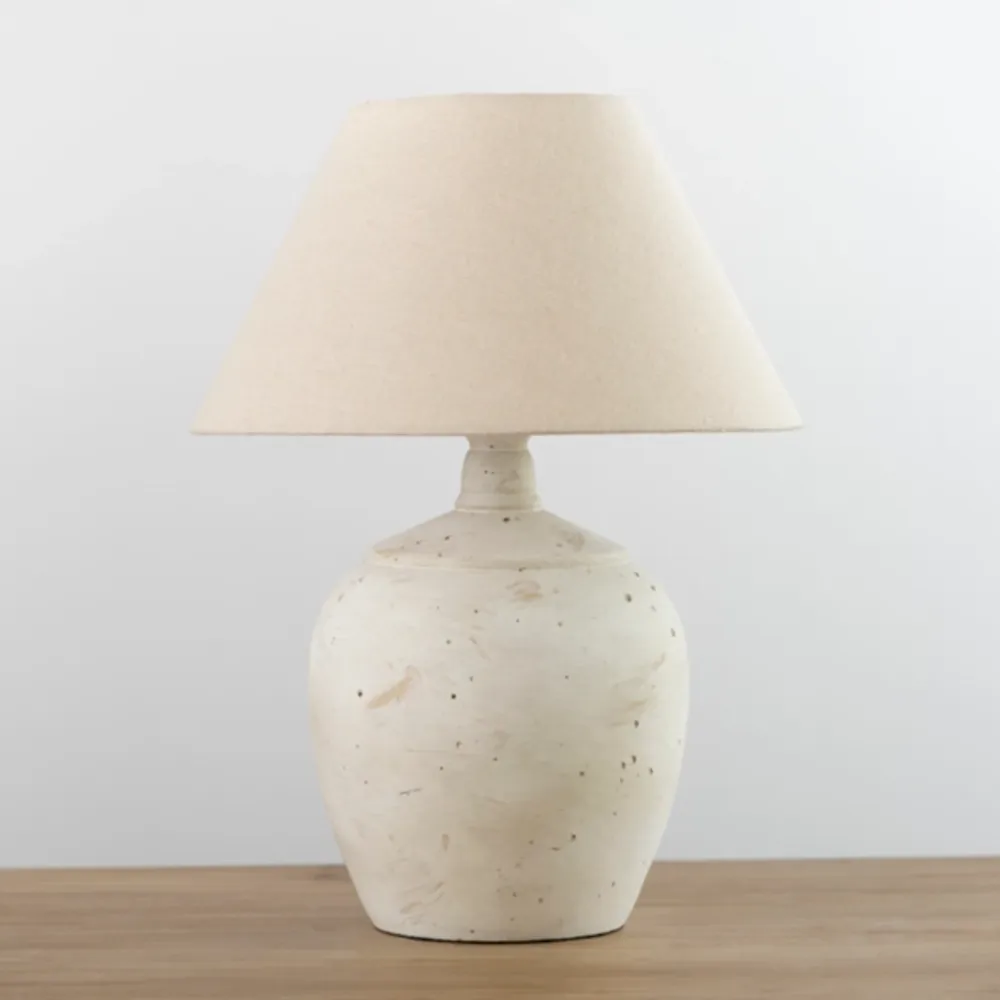 Kirkland s Bronson Cream Painted Table Lamp Hamilton Place
