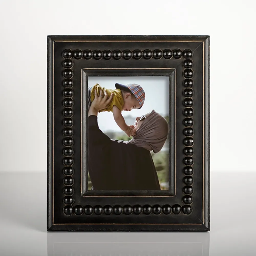 Kirklands Black Beaded Wood Picture Frame, 5x7 Hamilton Place