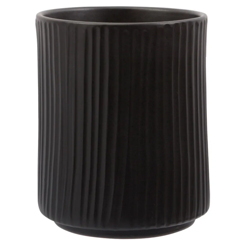 Kirkland's Matte Black Ribbed Utensil Crock Hamilton Place