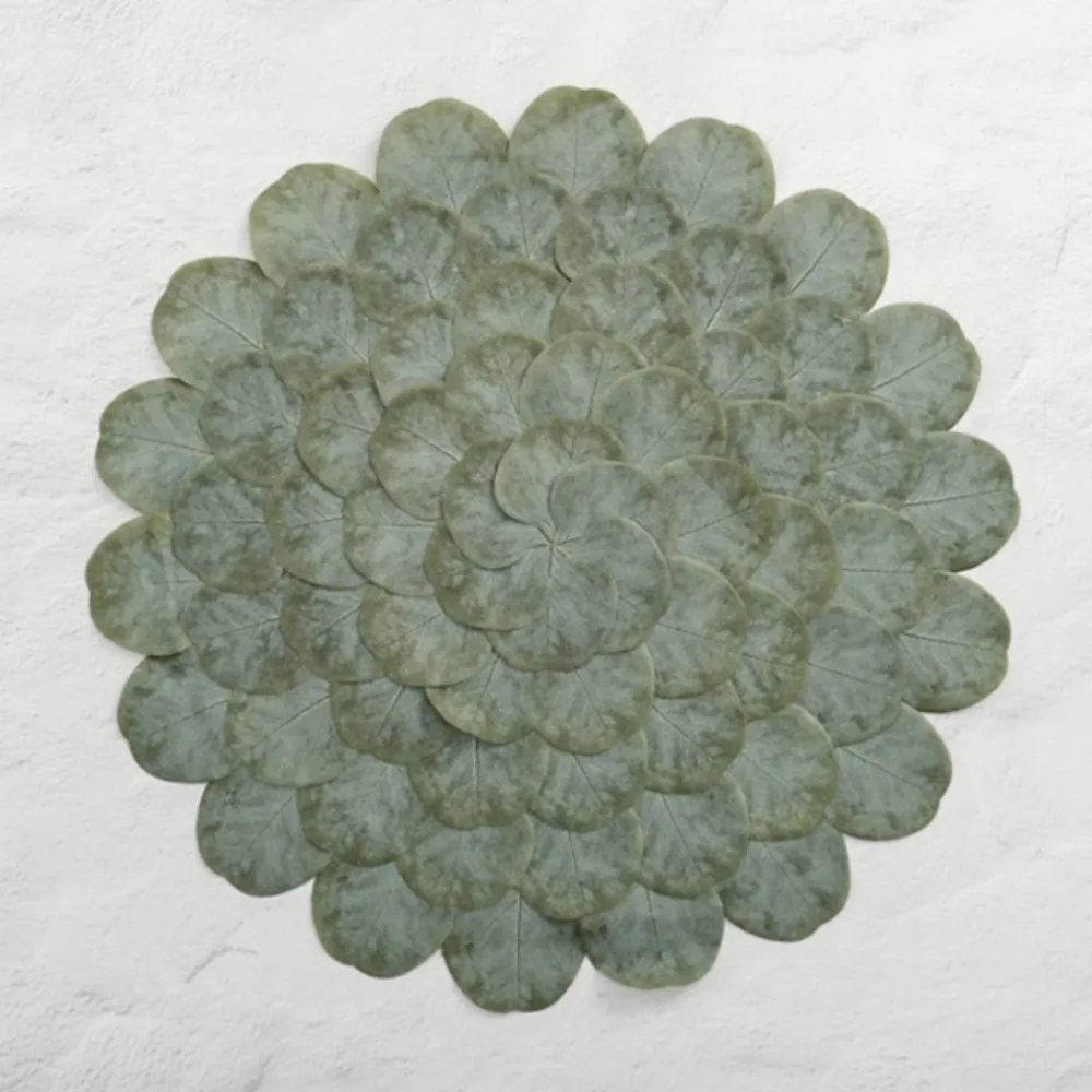 Kirklands Round Eucalyptus Leaves Placemat Hamilton Place