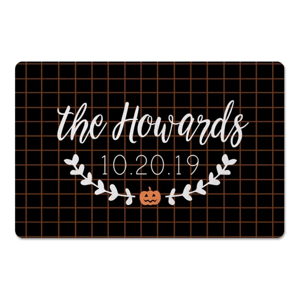 Kirkland's Personalized Halloween Grid Floor Mat Hamilton Place