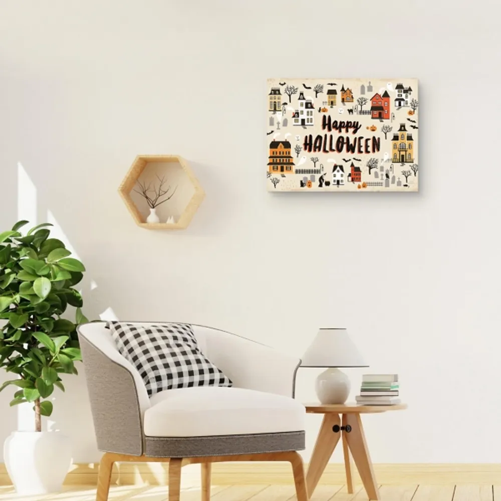 Kirklands Happy Halloween Town Halloween Wall Art | Hamilton Place