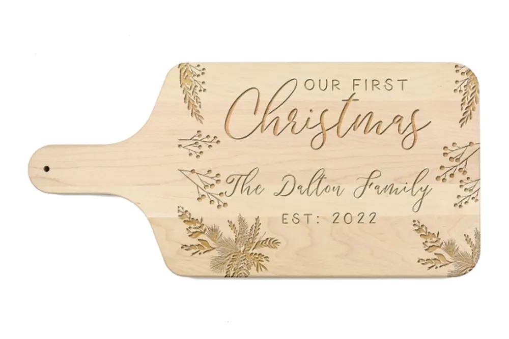 Kirkland's Personalized Maple First Christmas Cutting Board Hamilton