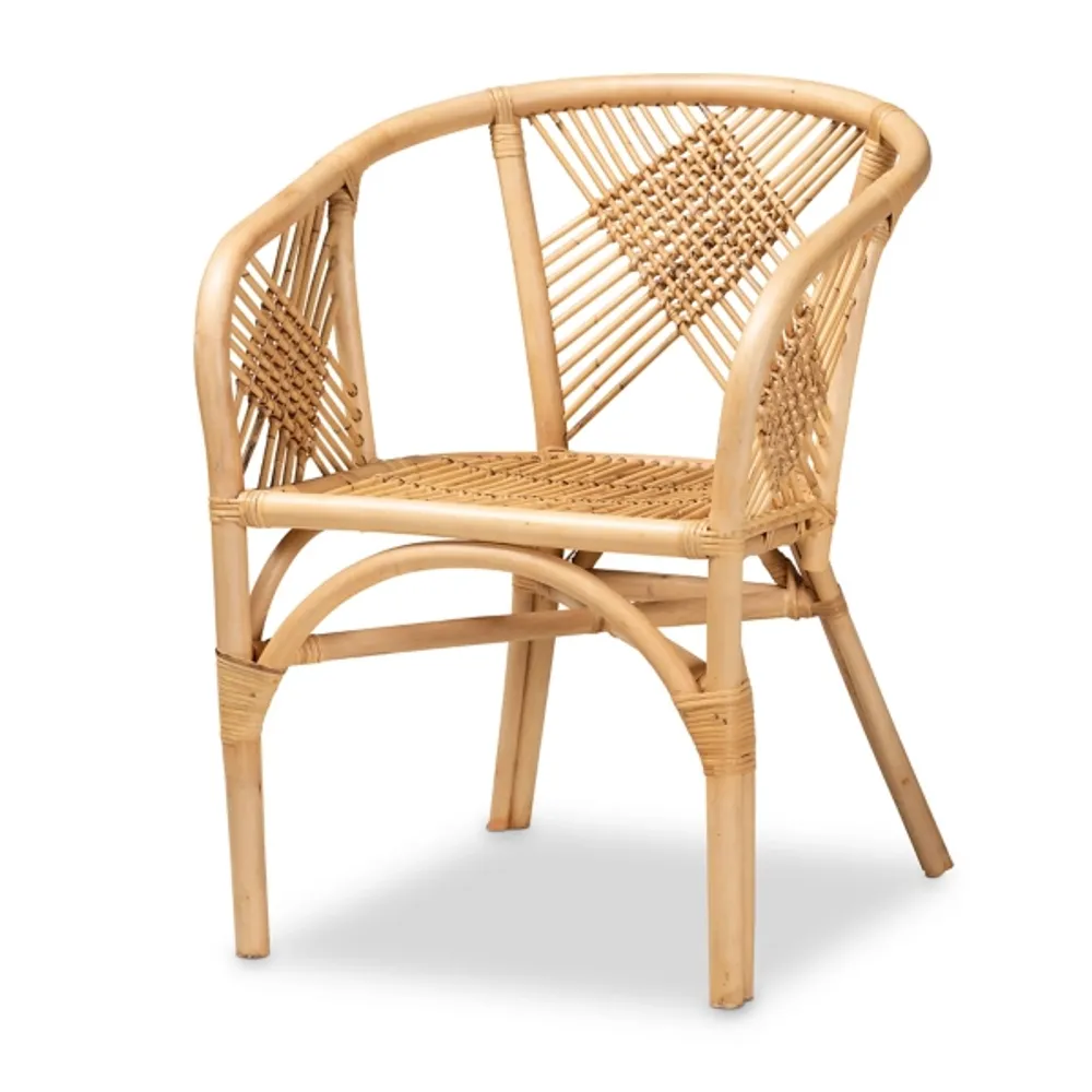 Kirkland's Natural Woven Rattan X-Back Dining Chair | Hamilton Place