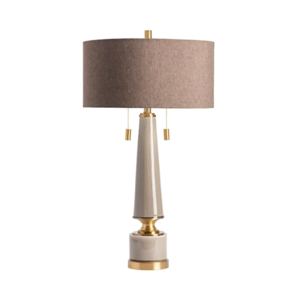 Taupe store table lamp