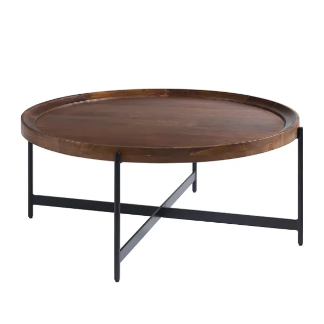 Kirkland s Acacia Wood Round Tray Top Coffee Table Hamilton Place