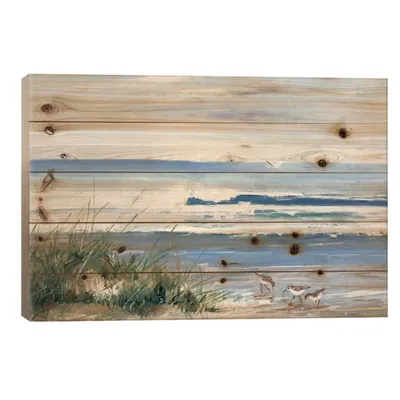 Kirkland's Dog on Beach Slatted Wood Art Print | Hamilton Place