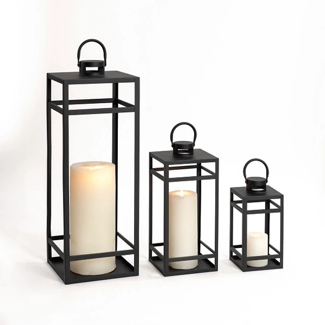 Kirklands Black Iron Harper Lanterns, Set of 3 at Hamilton Place Kirklands Black Iron Harper Lanterns, Set of 3 at Hamilton Place