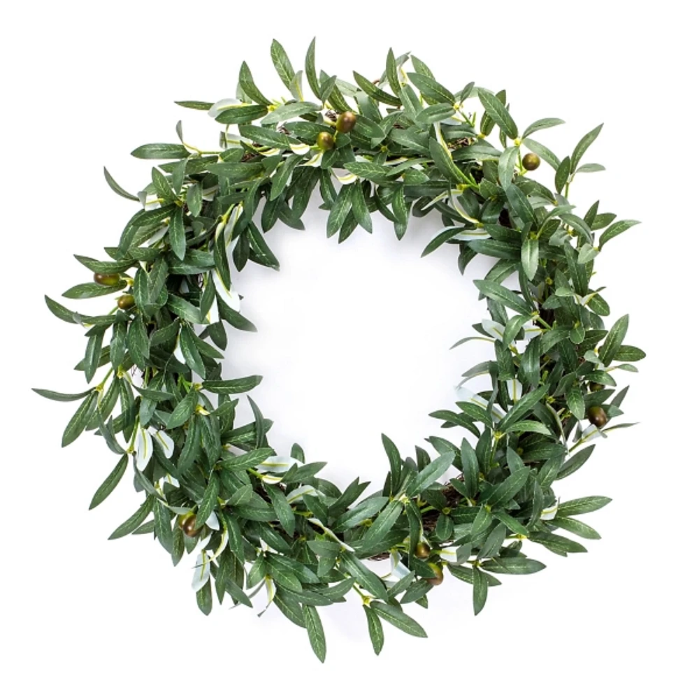 Kirklands Green Olive Leaf Wreath Hamilton Place