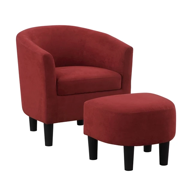 Kirklands Churchill Accent Chair & Ottoman Set at Hamilton Place
