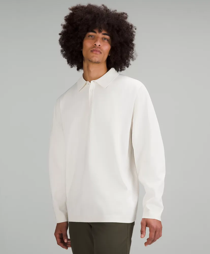 Knitted polo outlet shirt long sleeve