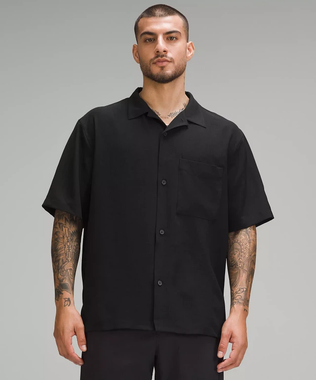 Lululemon athletica Lightweight Camp Collar Button-Up Shirt Lululemon athletica Lightweight Camp Collar Button-Up Shirt