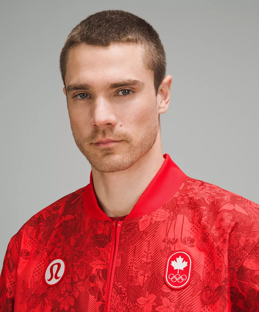 Lululemon athletica Team Canada Men's Vented Jacquard Bomber Lululemon athletica Team Canada Men's Vented Jacquard Bomber